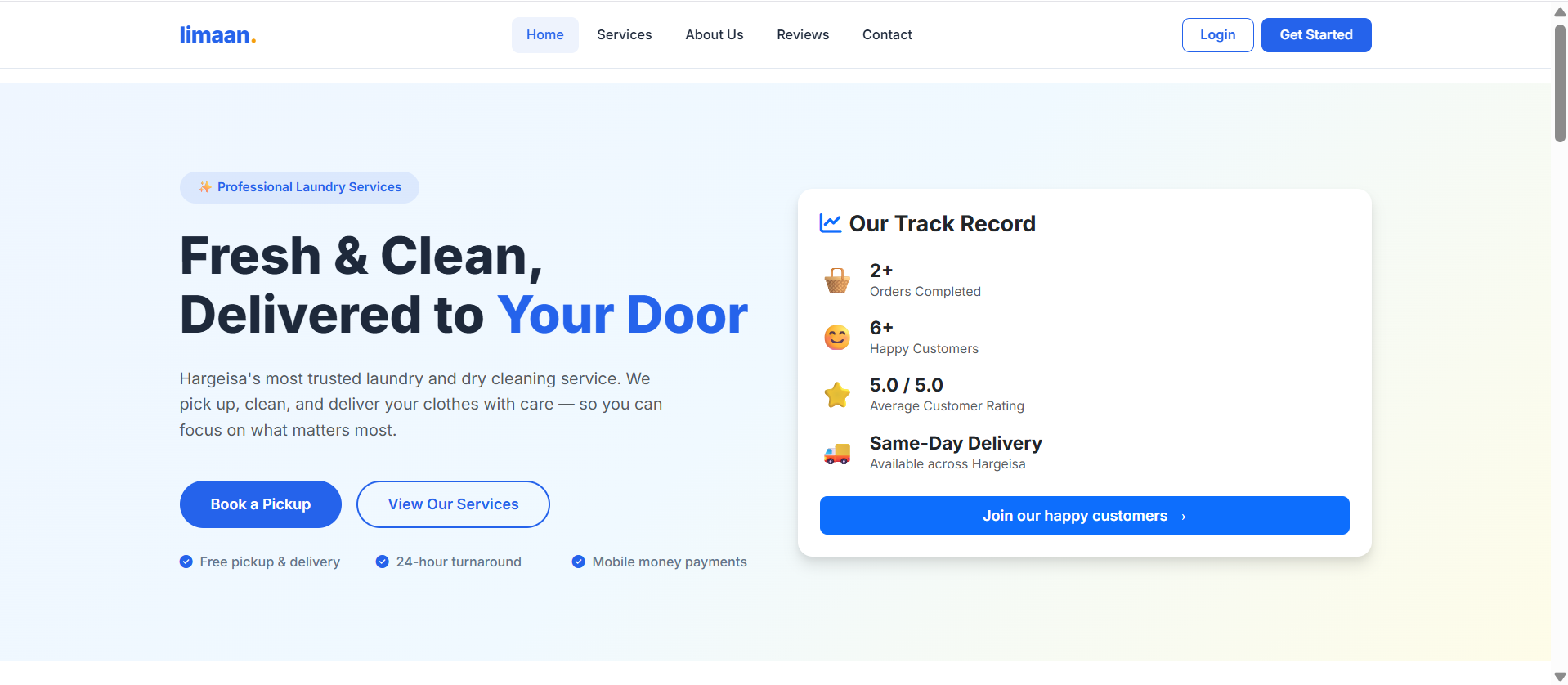 LOMS Cover Interface — Multi-role Laundry Management System
